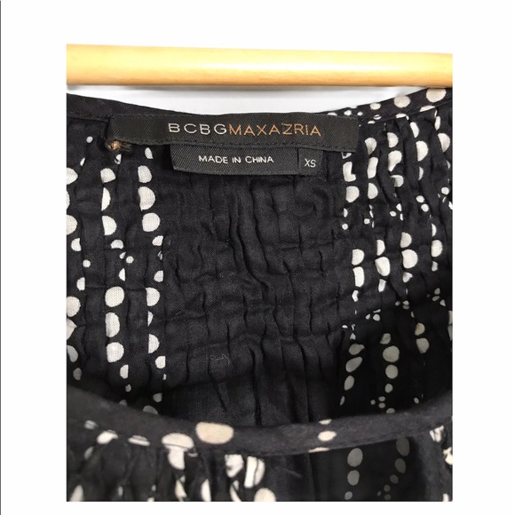 BCBGMAXAZRIA | Babydoll Vibe Polka Dot Blouse - Picture 9 of 10